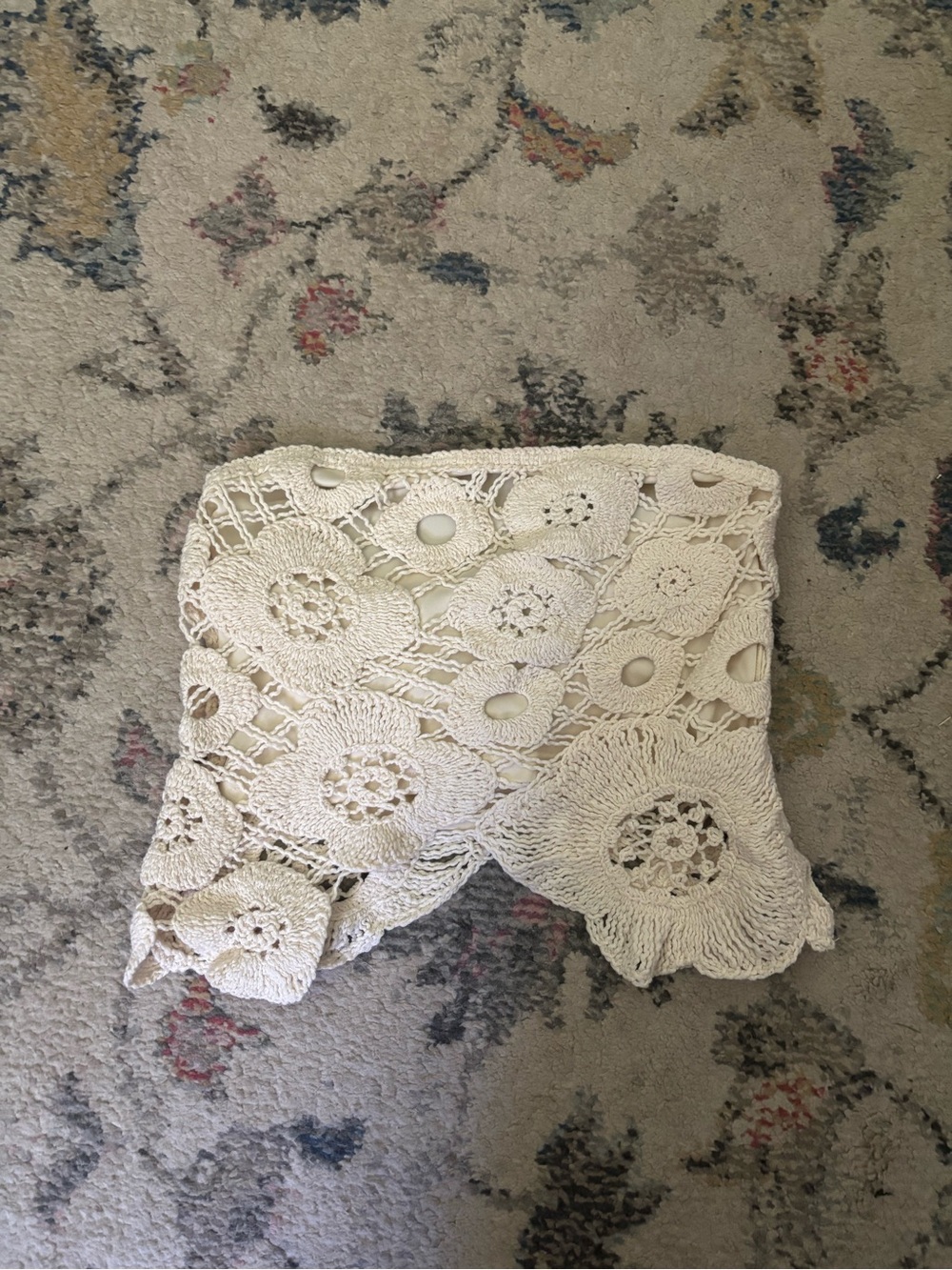 Crochet Lace Strapless Top